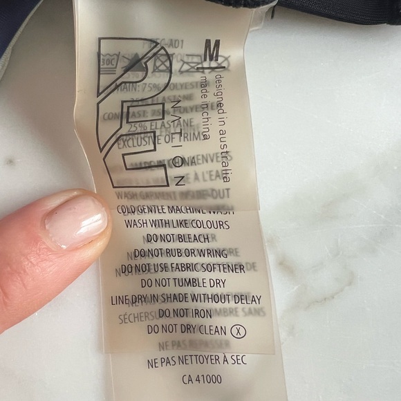 P.E Nation Black Leggings with Vibrant Stripes - Picture 3 of 3